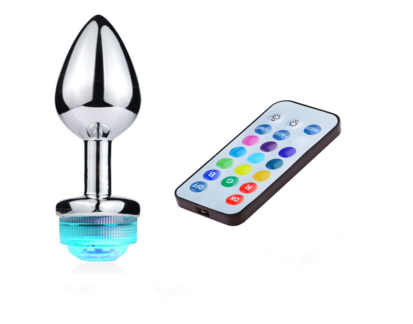 Booty Sparks Remote Control Light Stainless Steel Anal Plug