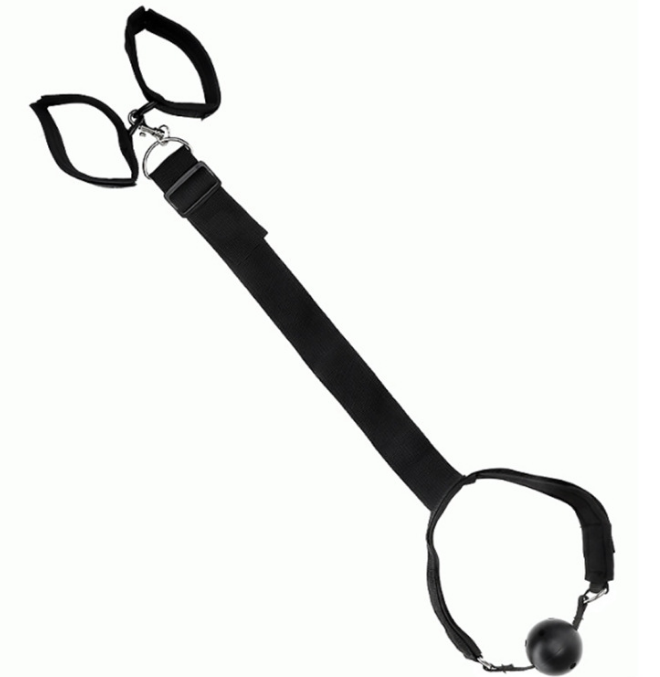 Mouth Ball Gag With Leather Wrist