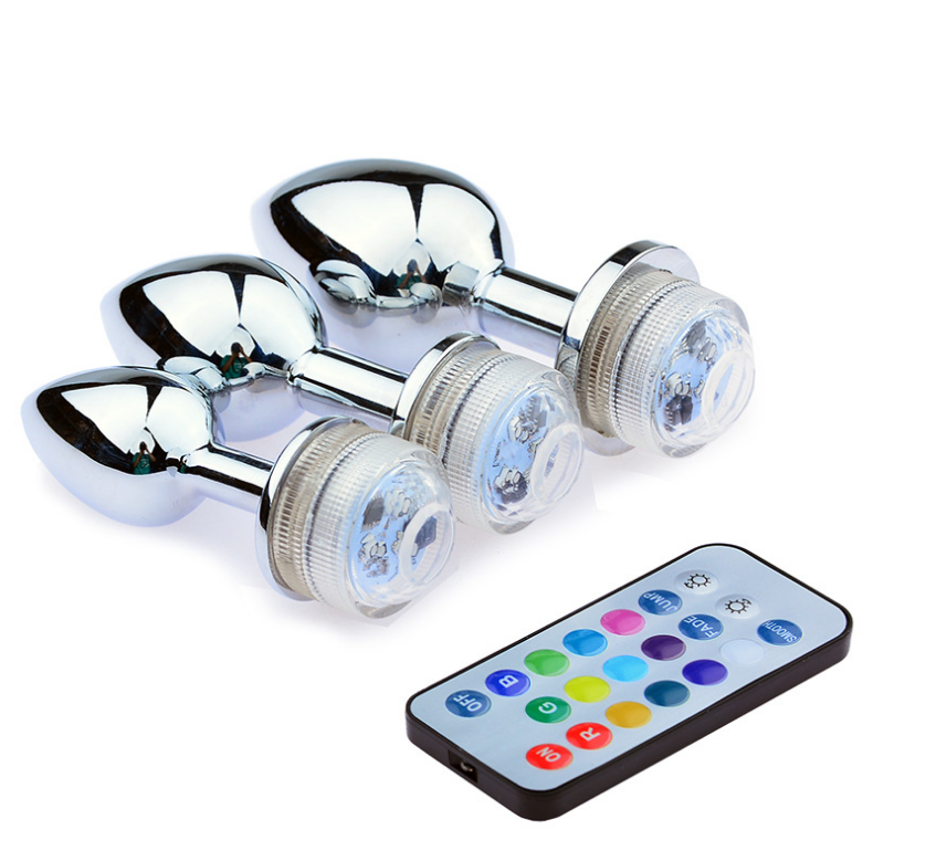Booty Sparks Remote Control Light Stainless Steel Anal Plug
