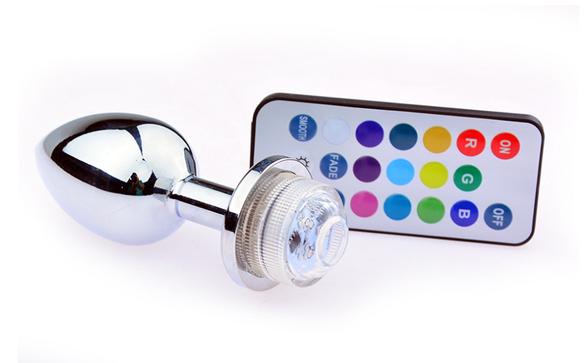 Booty Sparks Remote Control Light Stainless Steel Anal Plug