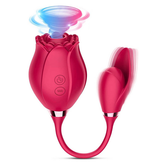 Bloom Rose Clitoral Stimulator With Vibrator Massager