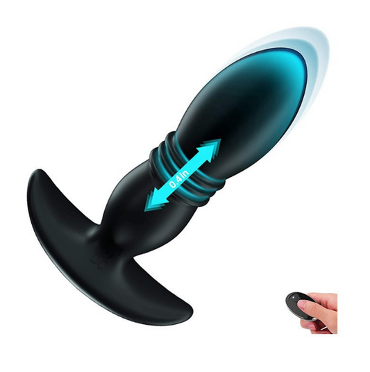 Wild Thrusting Vibrating Anal Plug With Remote Controller