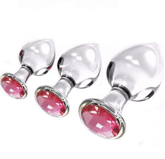 Glass Anal Plug Set (3 Pieces)