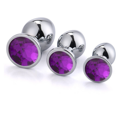 Gem Stainless Steel Anal Plug Set (3 Pieces)