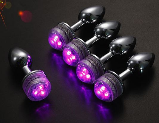 Booty Sparks Remote Control Light Stainless Steel Anal Plug